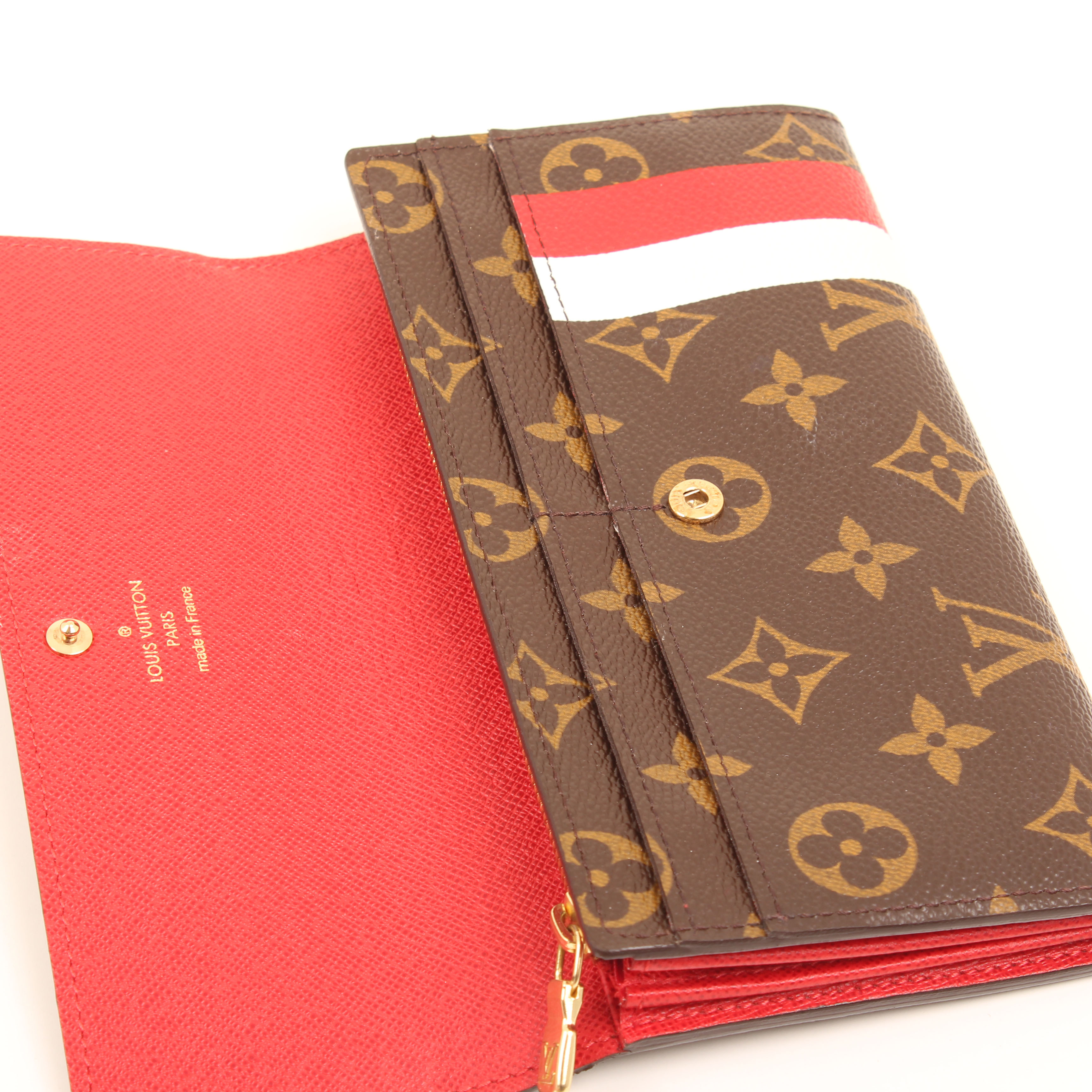 louis vuitton sarah groom wallet limited edition monogram abierta