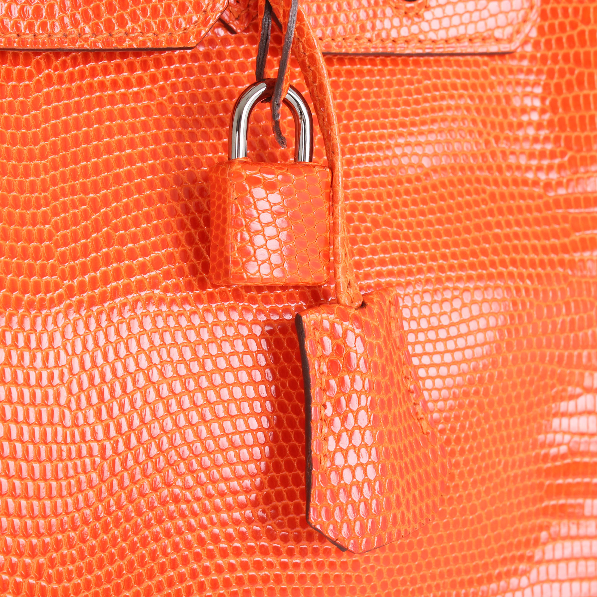 Pautas Involucrado gráfico Bolso Hermès Birkin 25 Piel de Lagarto Naranja | CBL BAGS