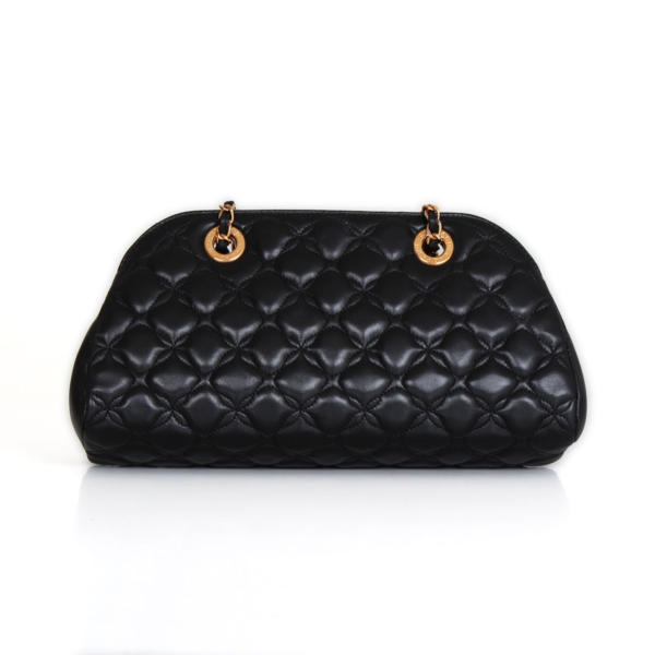 chopard coctail imperiale black leather handbag