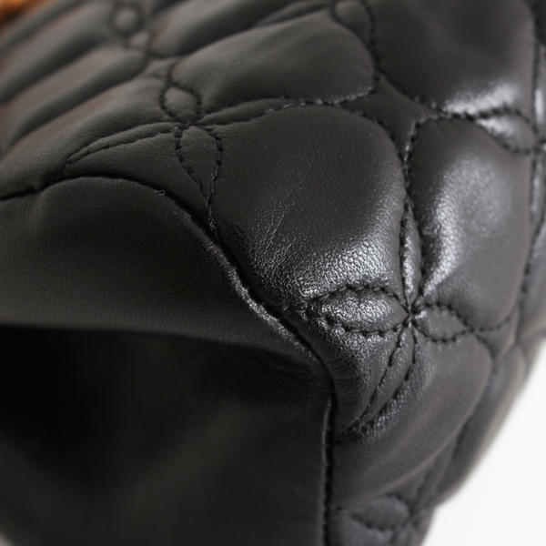 chopard coctail imperiale black leather handbag