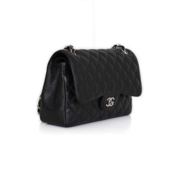 Chanel Timeless Jumbo Black lambskin leather handbag