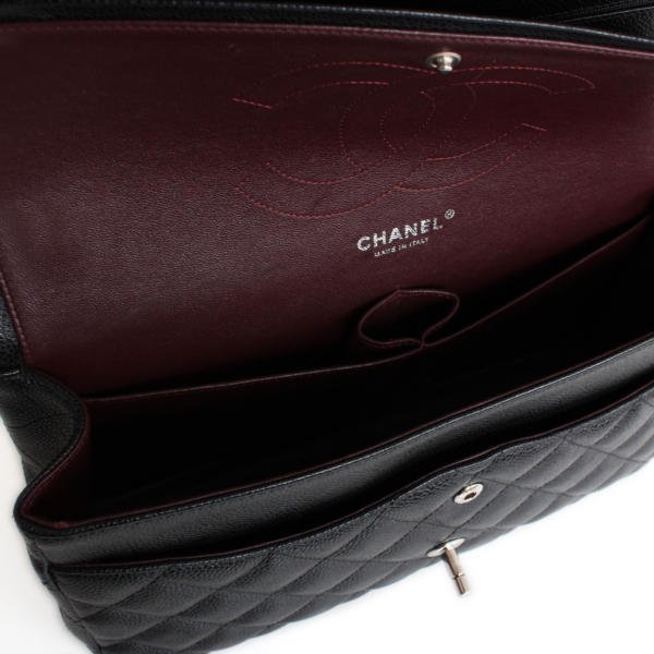 Chanel Timeless Jumbo Black lambskin leather handbag
