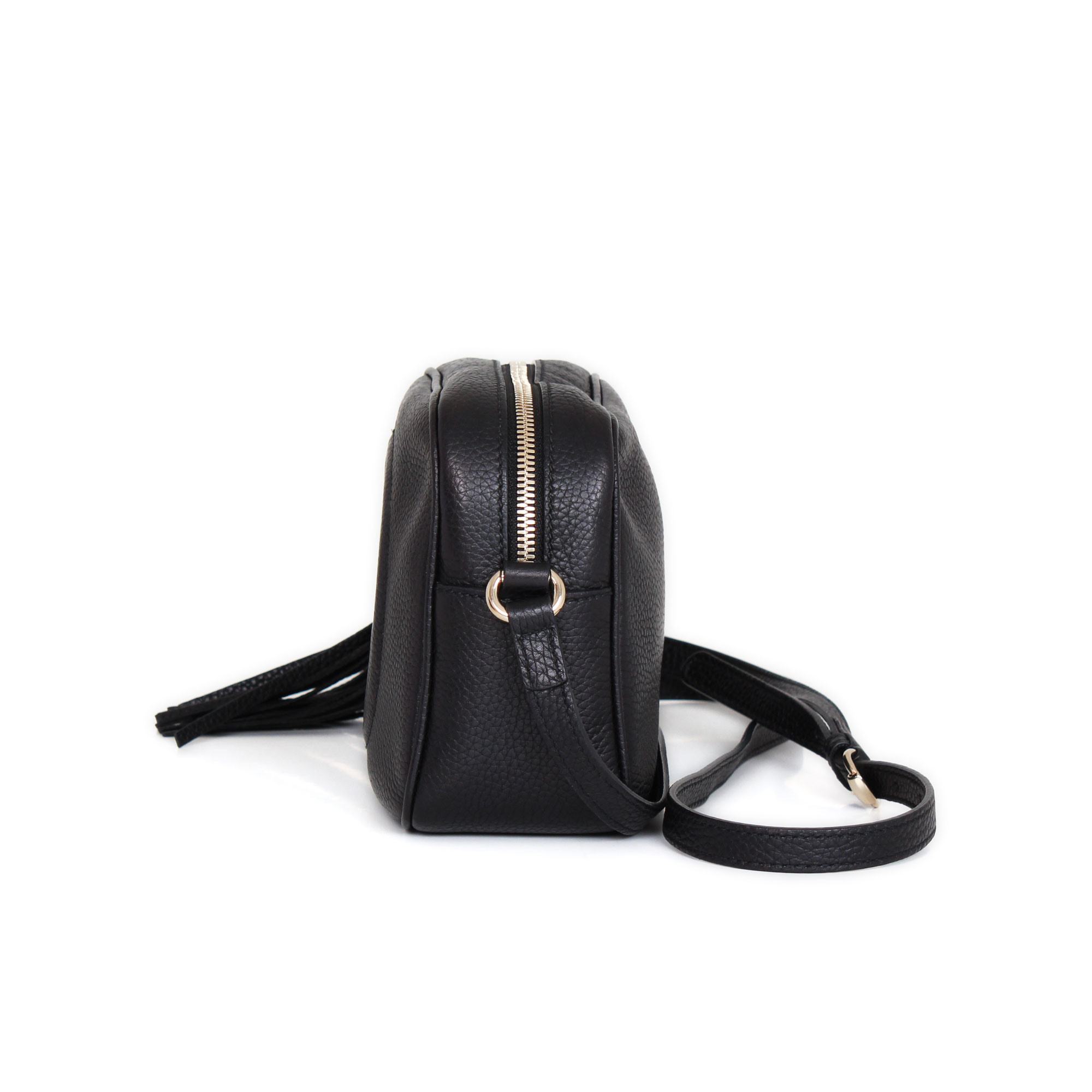 Soho Small Black Leather Disco Bag | CBL Bags